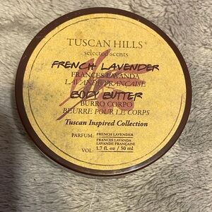 Tuscan Hills French Lavender Body Butter - Yellow & Brown Jar